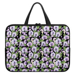 Watercolor Cattleya Pattern Print Laptop Sleeve With Handle