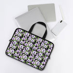 Watercolor Cattleya Pattern Print Laptop Sleeve With Handle