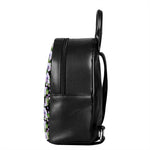 Watercolor Cattleya Pattern Print Leather Backpack