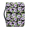 Watercolor Cattleya Pattern Print Leather Bible Cover