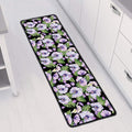 Watercolor Cattleya Pattern Print Long Kitchen Mat