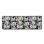 Watercolor Cattleya Pattern Print Long Kitchen Mat