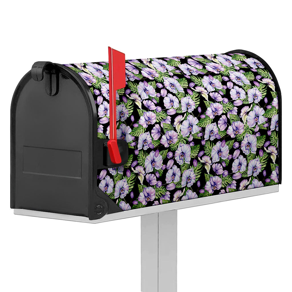 Watercolor Cattleya Pattern Print Mailbox Cover