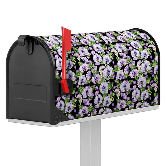 Watercolor Cattleya Pattern Print Mailbox Cover
