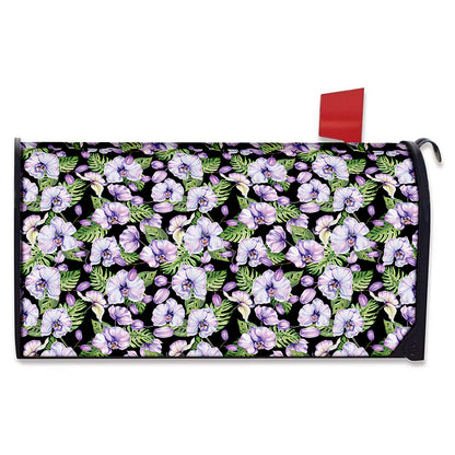 Watercolor Cattleya Pattern Print Mailbox Cover