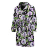 Watercolor Cattleya Pattern Print Men's Bathrobe