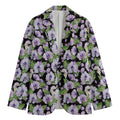 Watercolor Cattleya Pattern Print Men's Blazer