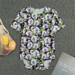 Watercolor Cattleya Pattern Print Men's Bodysuit
