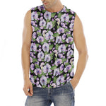 Watercolor Cattleya Pattern Print Men's Fitness Tank Top