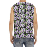 Watercolor Cattleya Pattern Print Men's Fitness Tank Top