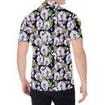 Watercolor Cattleya Pattern Print Men's Shirt
