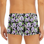 Watercolor Cattleya Pattern Print Men's Short Boxer Briefs