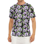 Watercolor Cattleya Pattern Print Men's Short Sleeve Rash Guard