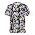 Watercolor Cattleya Pattern Print Men's Athletic T-Shirt