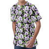 Watercolor Cattleya Pattern Print Men's Velvet T-Shirt