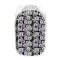 Watercolor Cattleya Pattern Print Mesh Laundry Hamper