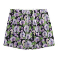 Watercolor Cattleya Pattern Print Mesh Shorts
