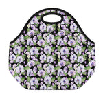 Watercolor Cattleya Pattern Print Neoprene Lunch Bag
