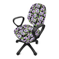 Watercolor Cattleya Pattern Print Office Chair Cover