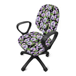 Watercolor Cattleya Pattern Print Office Chair Cover