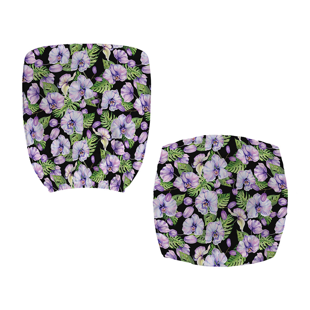 Watercolor Cattleya Pattern Print Office Chair Cover