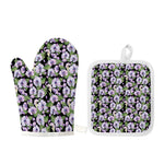 Watercolor Cattleya Pattern Print Oven Mitt And Pot Holder Set