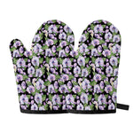 Watercolor Cattleya Pattern Print Oven Mitts