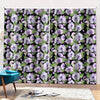 Watercolor Cattleya Pattern Print Pencil Pleat Curtains