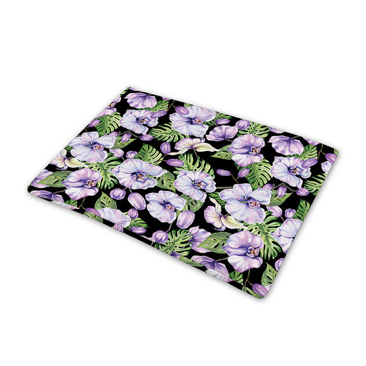 Watercolor Cattleya Pattern Print Pet Cooling Mat Cover