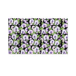 Watercolor Cattleya Pattern Print Polyester Flag