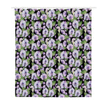 Watercolor Cattleya Pattern Print Polyester Shower Curtain