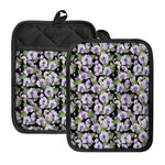 Watercolor Cattleya Pattern Print Pot Holders With Pocket