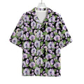 Watercolor Cattleya Pattern Print Rayon Hawaiian Shirt