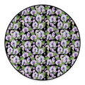 Watercolor Cattleya Pattern Print Round Floor Mat