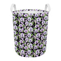 Watercolor Cattleya Pattern Print Round Laundry Basket