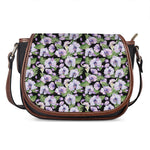 Watercolor Cattleya Pattern Print Saddle Bag