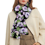 Watercolor Cattleya Pattern Print Scarf