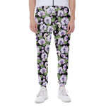 Watercolor Cattleya Pattern Print Scuba Joggers