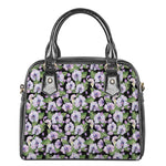 Watercolor Cattleya Pattern Print Shoulder Handbag