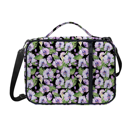 Watercolor Cattleya Pattern Print Shoulder Strap Bible Bag
