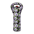 Watercolor Cattleya Pattern Print Single Neoprene Wine Tote