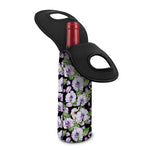 Watercolor Cattleya Pattern Print Single Neoprene Wine Tote