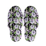 Watercolor Cattleya Pattern Print Slippers