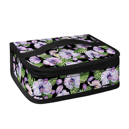 Watercolor Cattleya Pattern Print Small Lunch Bag