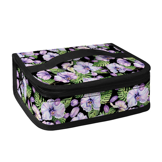 Watercolor Cattleya Pattern Print Small Lunch Bag