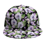 Watercolor Cattleya Pattern Print Snapback Cap