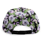 Watercolor Cattleya Pattern Print Snapback Cap