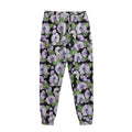 Watercolor Cattleya Pattern Print Sweatpants