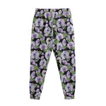 Watercolor Cattleya Pattern Print Sweatpants
