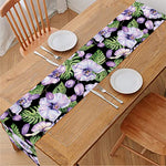 Watercolor Cattleya Pattern Print Table Runner
